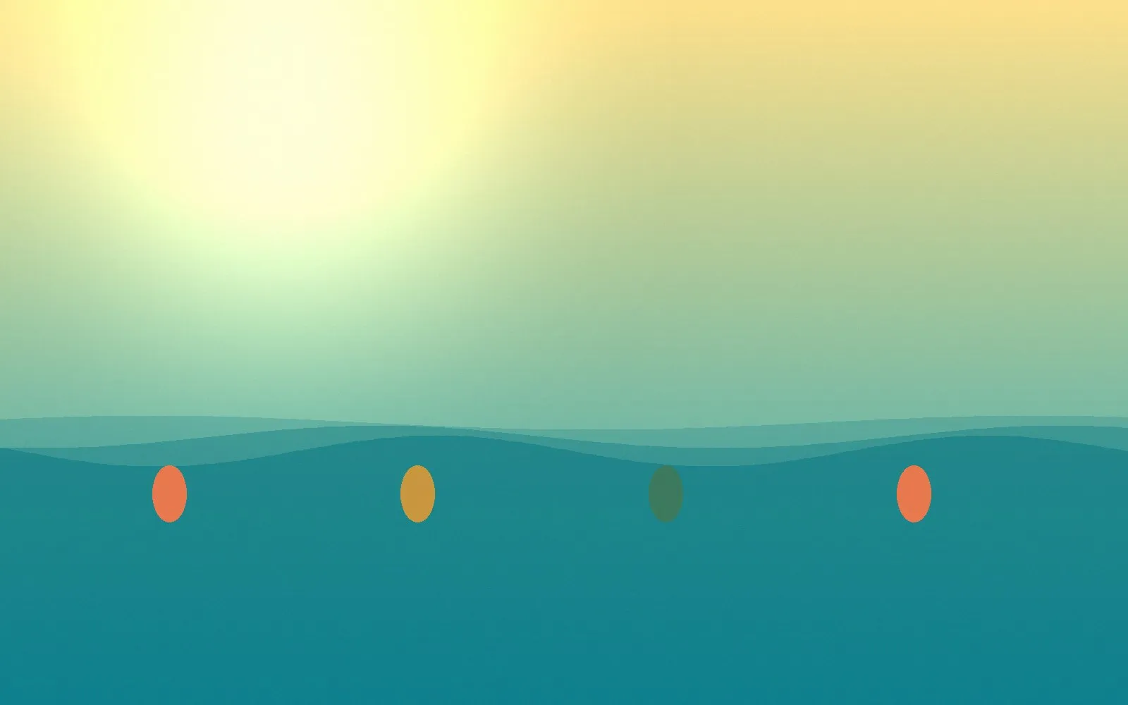 Illustration of a playful, colorful resort pool scene