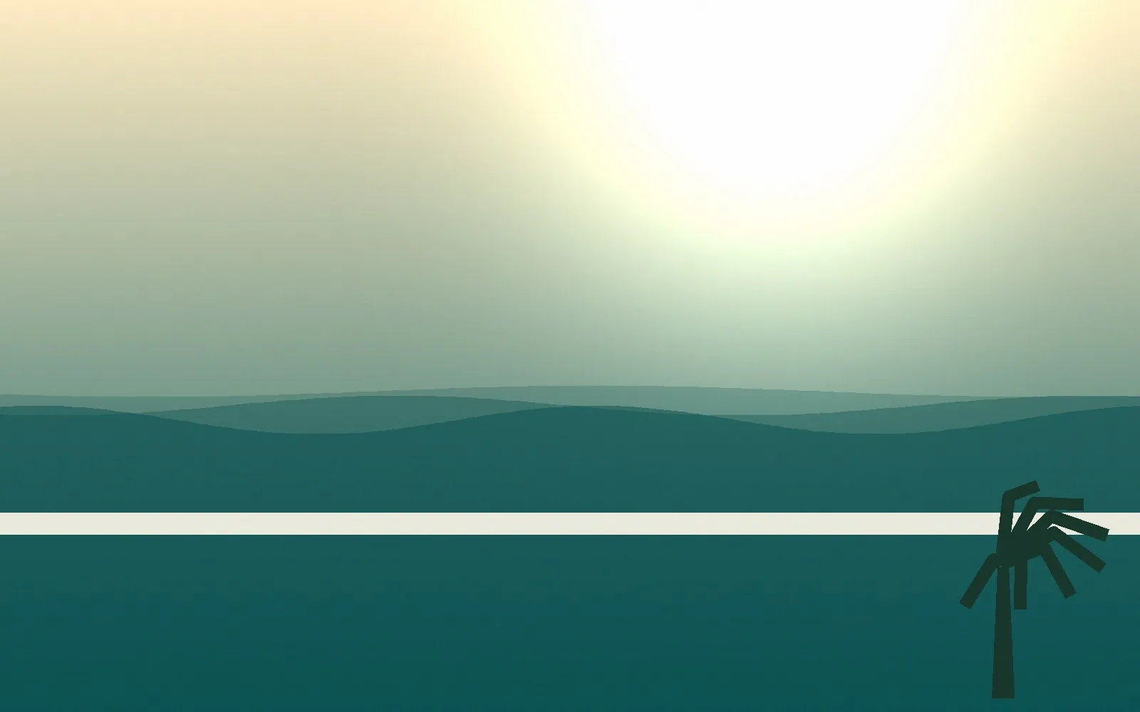 Illustration of an elegant infinity pool at golden hour