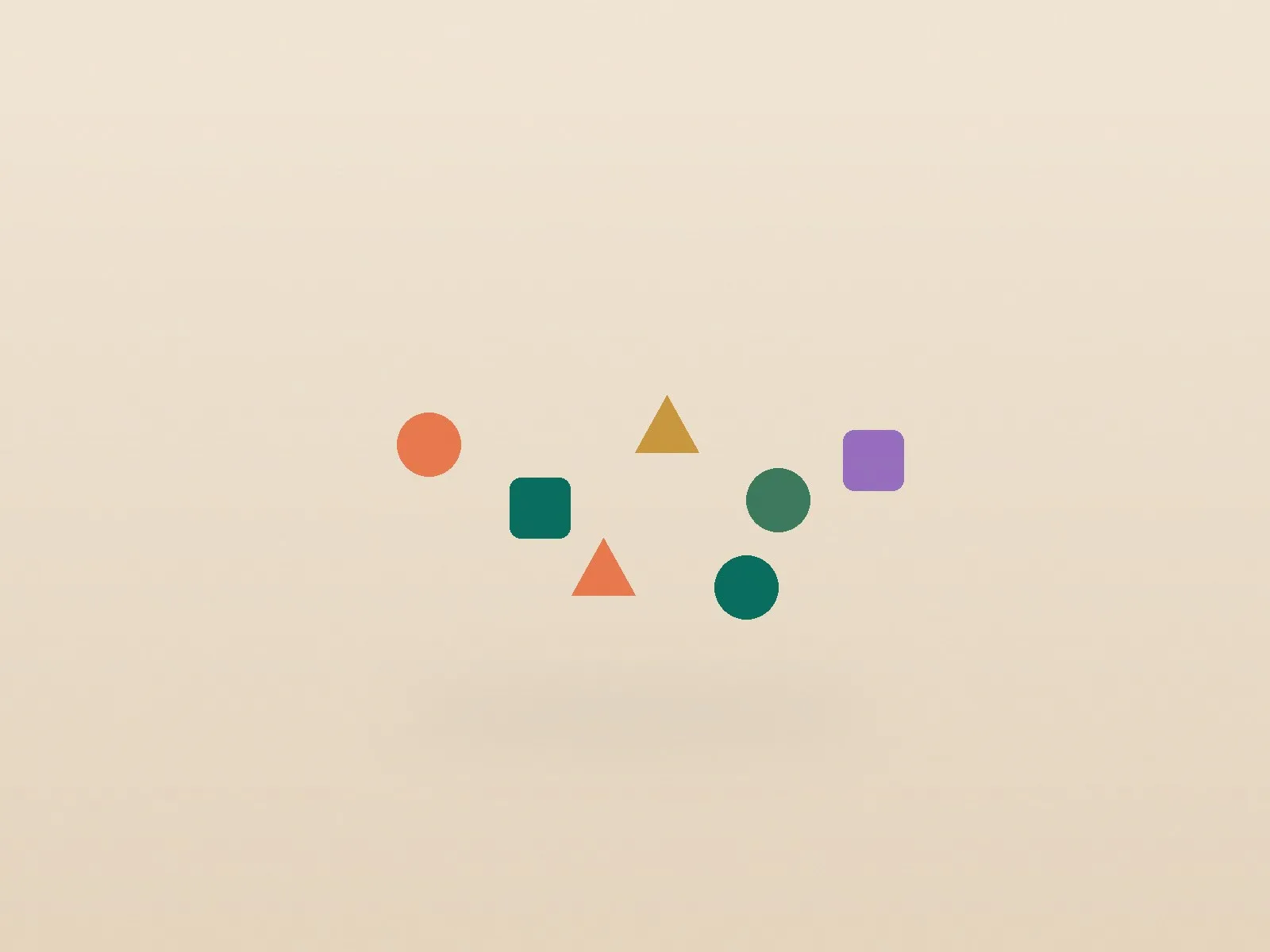 Illustration of small colorful travel toy shapes